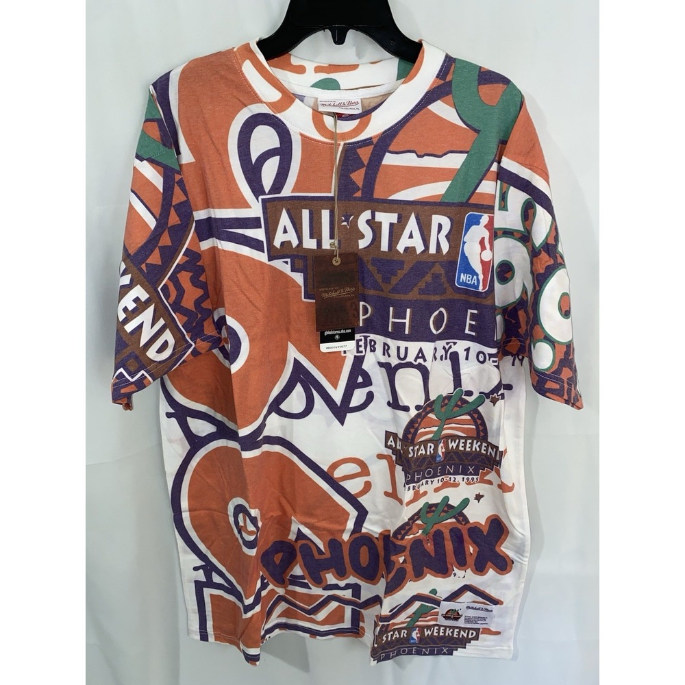 NWT Mitchell & Ness NBA All-Star Game Phoenix 1995 All Over Print Shirt Men 2XLB
